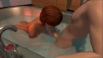 Pornosao hentai safada se masturbando na banheira